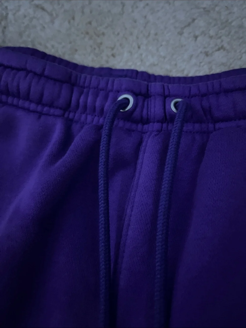 Nike Purple Kids Joggers with Yellow Swoosh